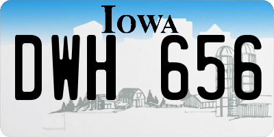 IA license plate DWH656