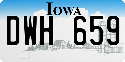 IA license plate DWH659