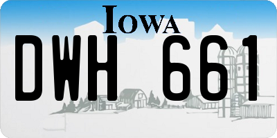 IA license plate DWH661
