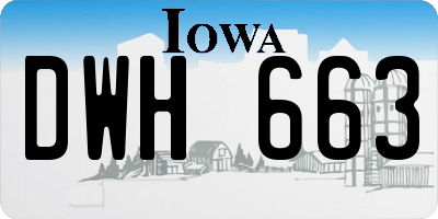 IA license plate DWH663