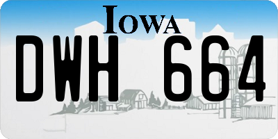 IA license plate DWH664