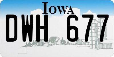 IA license plate DWH677