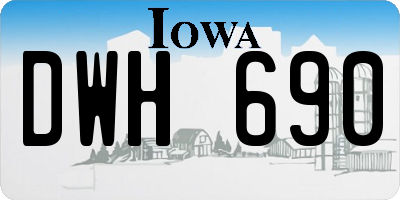 IA license plate DWH690
