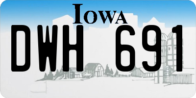 IA license plate DWH691