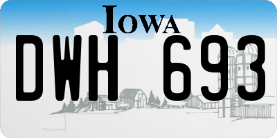 IA license plate DWH693