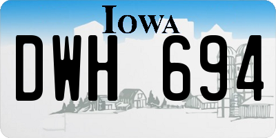 IA license plate DWH694