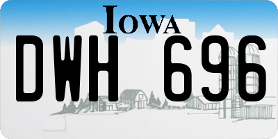 IA license plate DWH696