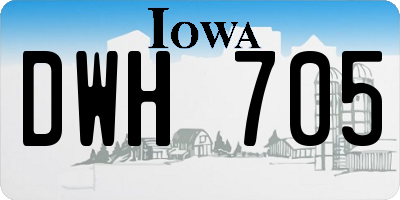 IA license plate DWH705