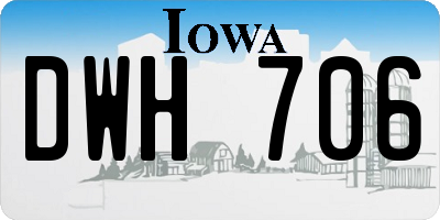 IA license plate DWH706