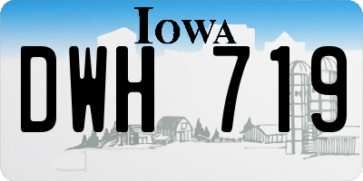 IA license plate DWH719