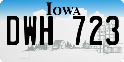 IA license plate DWH723