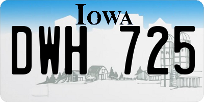 IA license plate DWH725