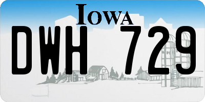 IA license plate DWH729