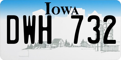 IA license plate DWH732