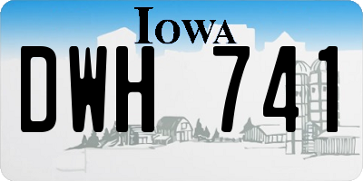 IA license plate DWH741