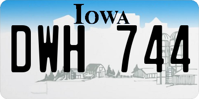 IA license plate DWH744
