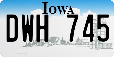 IA license plate DWH745