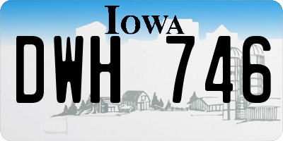 IA license plate DWH746