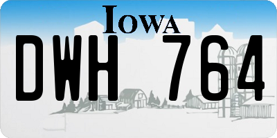 IA license plate DWH764