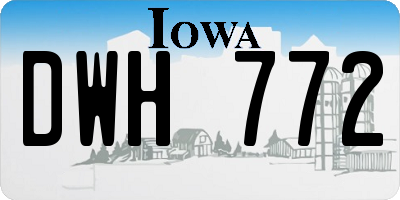 IA license plate DWH772