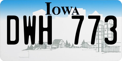 IA license plate DWH773