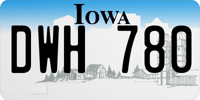 IA license plate DWH780