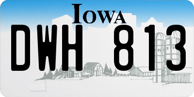 IA license plate DWH813