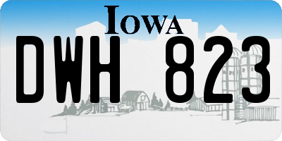 IA license plate DWH823