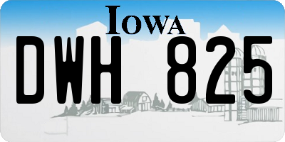 IA license plate DWH825