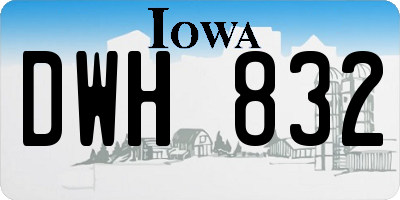 IA license plate DWH832