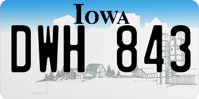 IA license plate DWH843