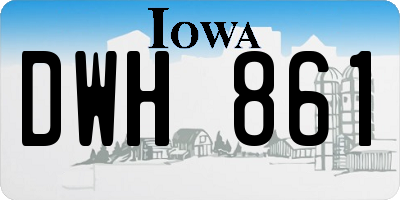 IA license plate DWH861