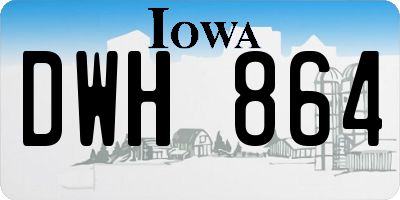 IA license plate DWH864