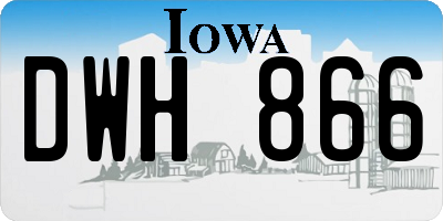 IA license plate DWH866