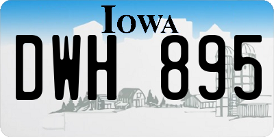IA license plate DWH895