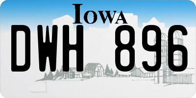 IA license plate DWH896