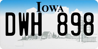 IA license plate DWH898