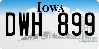 IA license plate DWH899