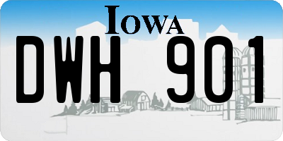 IA license plate DWH901