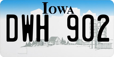 IA license plate DWH902