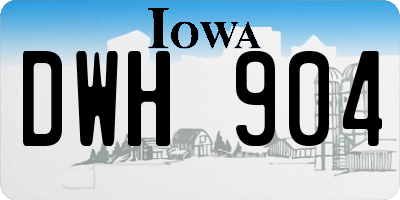 IA license plate DWH904