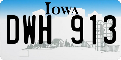 IA license plate DWH913