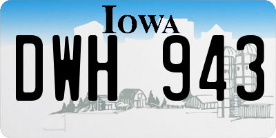 IA license plate DWH943