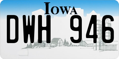 IA license plate DWH946