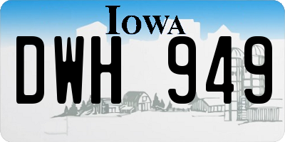 IA license plate DWH949