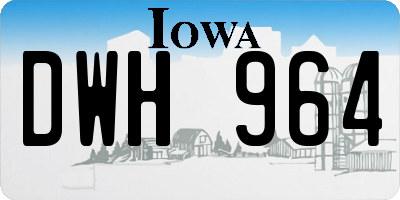IA license plate DWH964