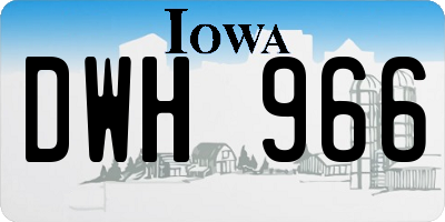 IA license plate DWH966