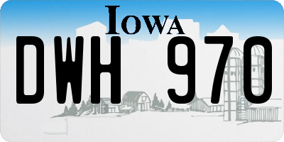 IA license plate DWH970