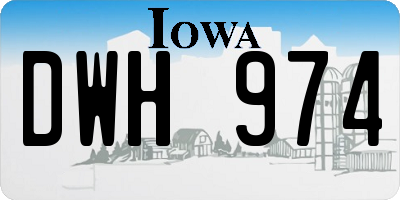 IA license plate DWH974