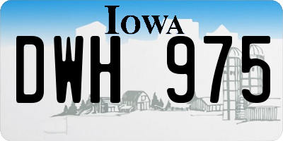 IA license plate DWH975